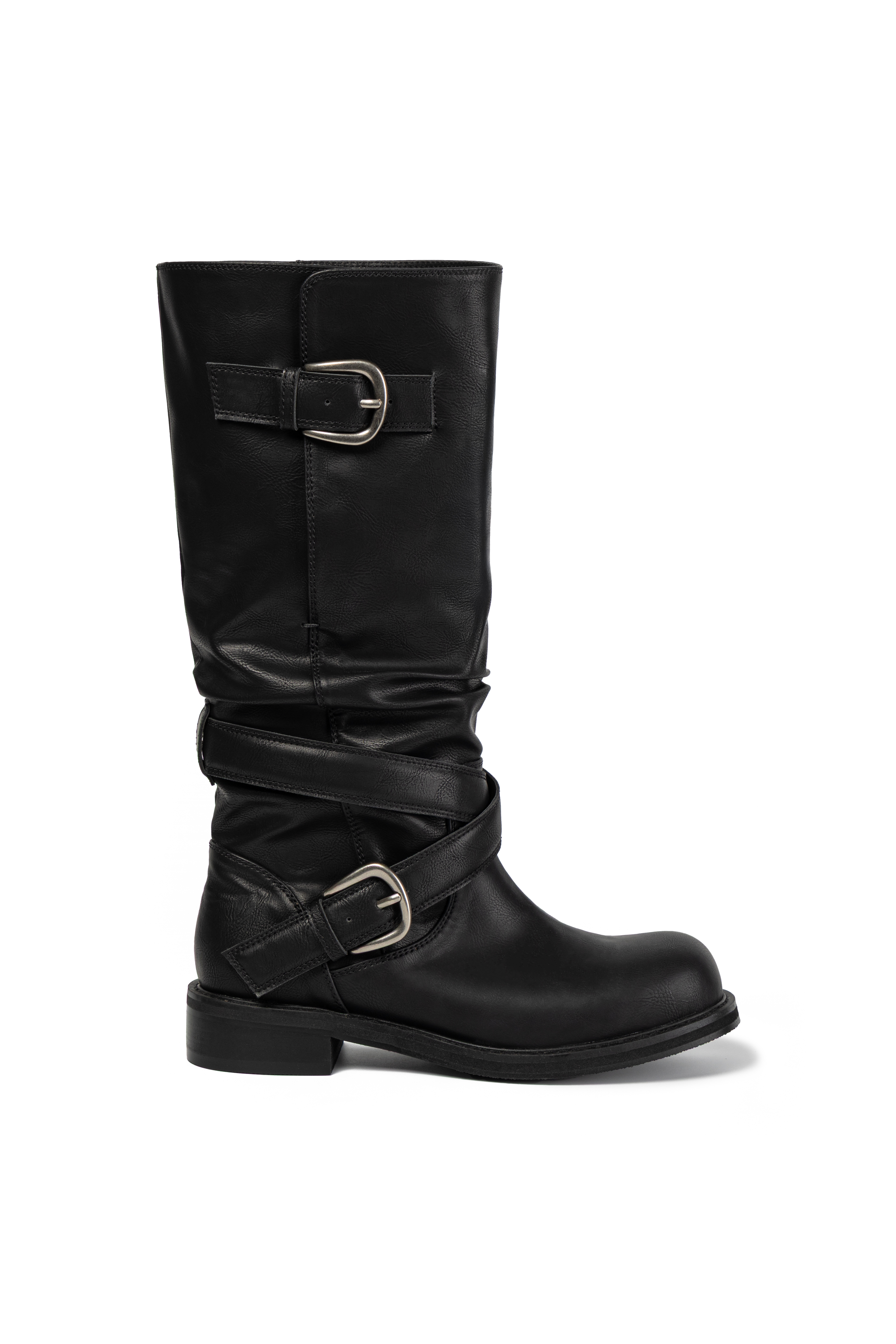 KHIHO RAVEN FOLDABLE BUCKLE BOOTS K25-SH031 BK