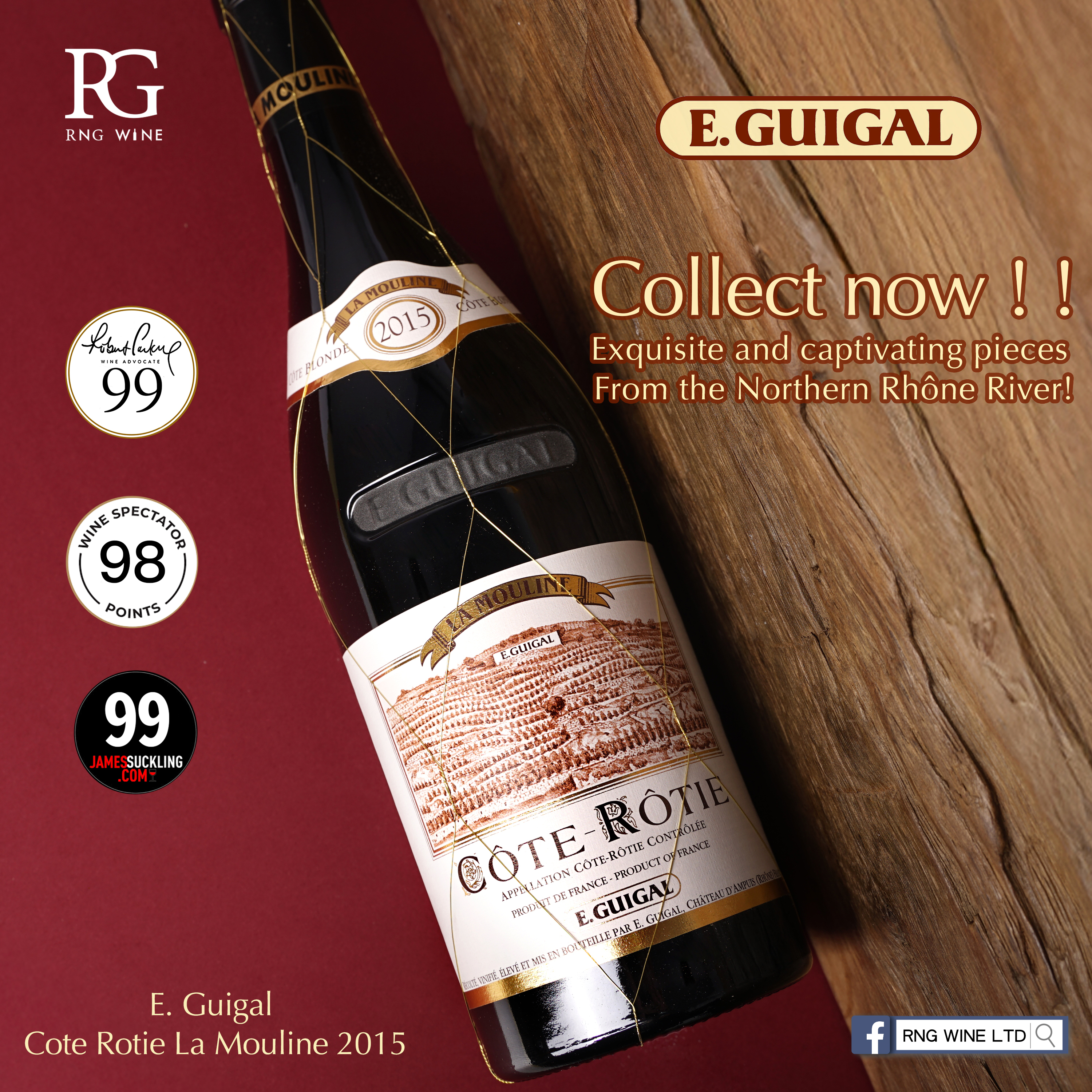 E. Guigal Cote Rotie La Mouline 2015 (RP99)