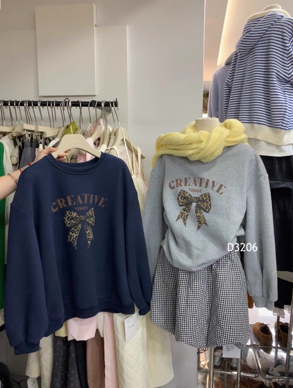 豹紋蝴蝶結圖Tee 9135