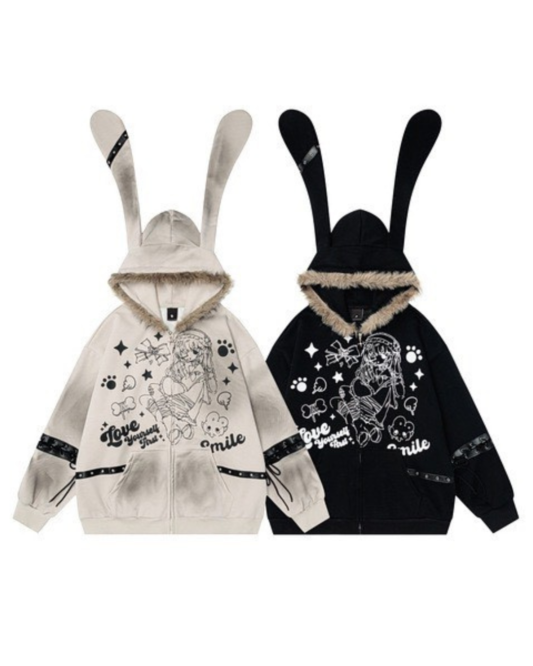 動漫兔耳連帽外套