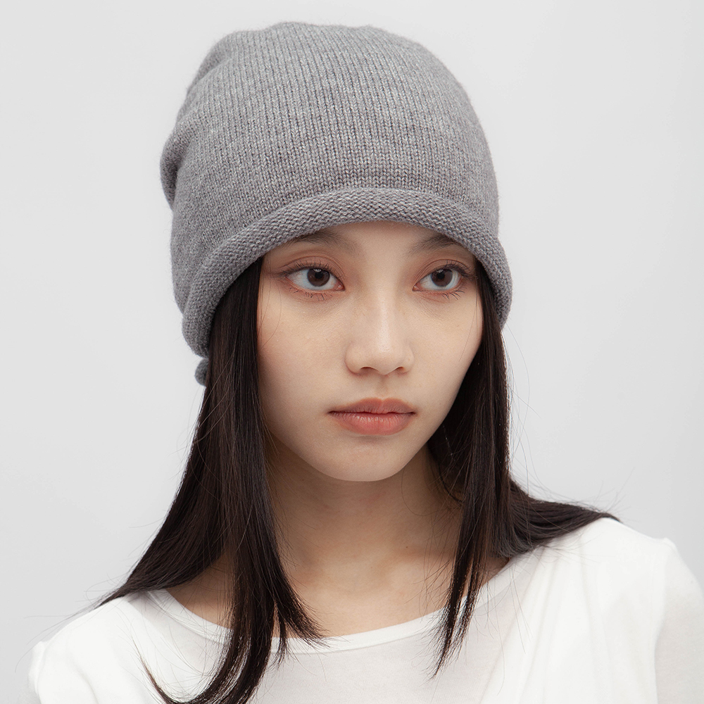 捲邊保暖針織帽