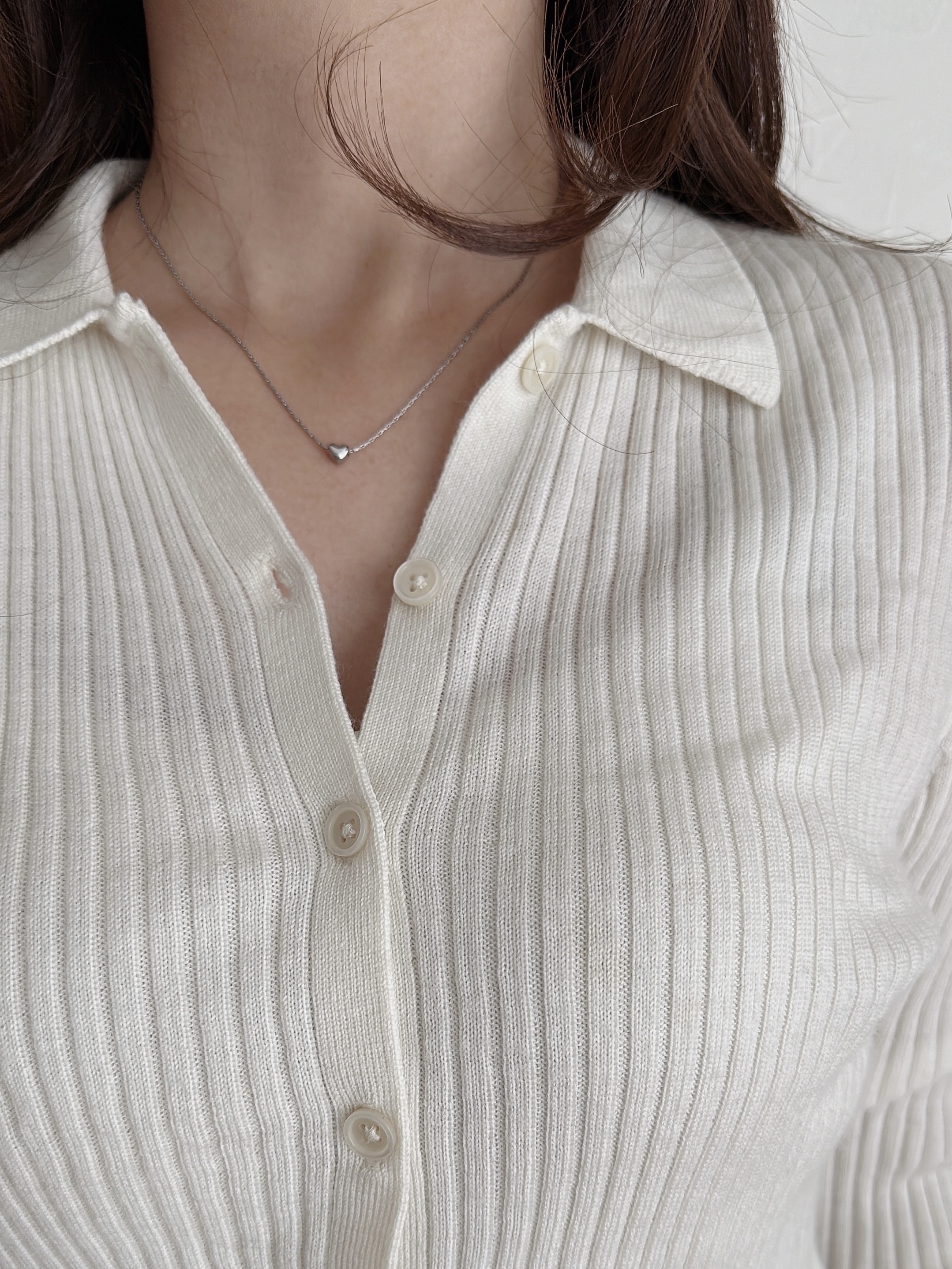 SS magnet heart bead necklace