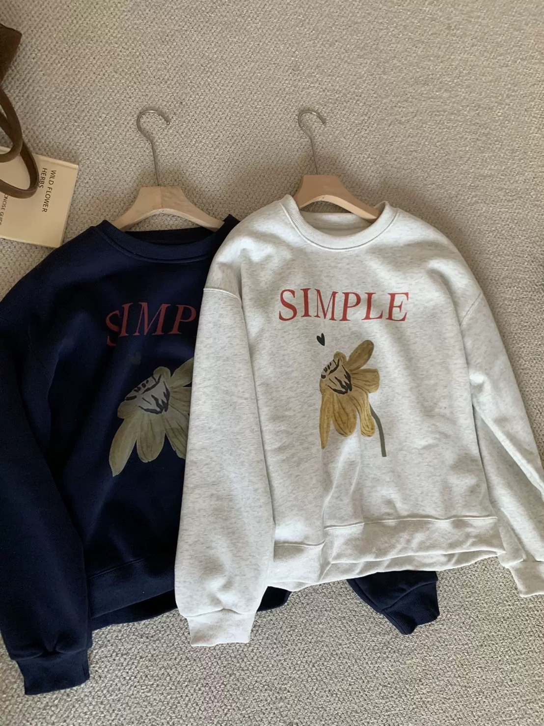 韓風花朵印花圖Tee 9139