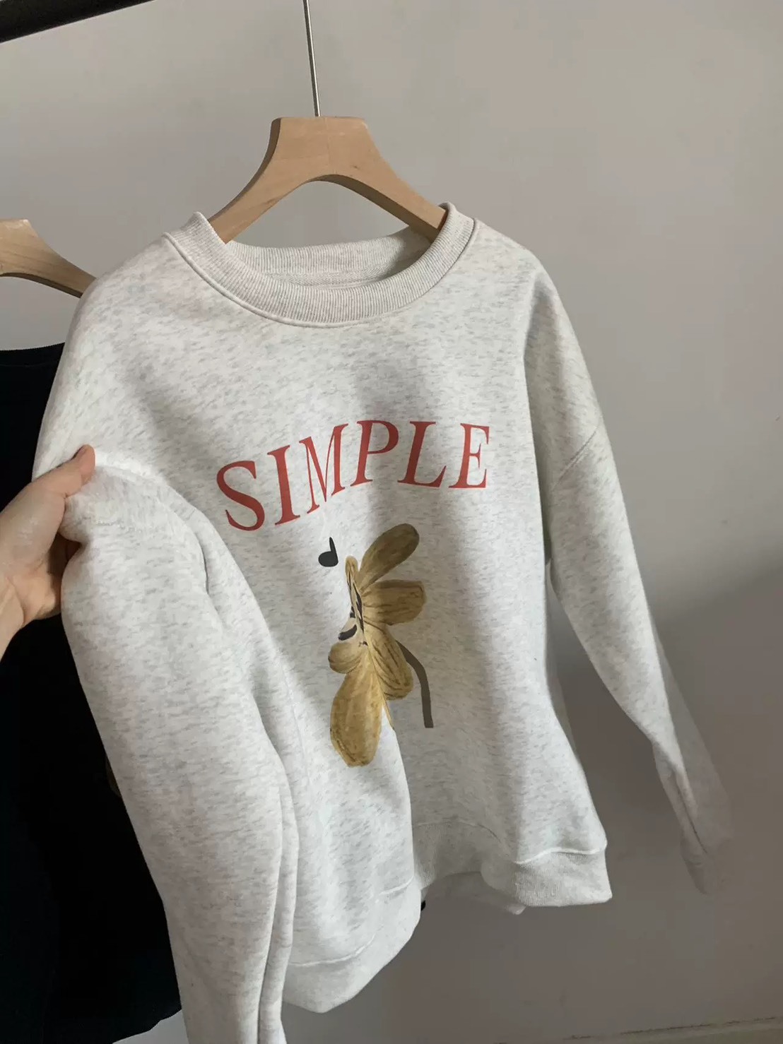 韓風花朵印花圖Tee 9139