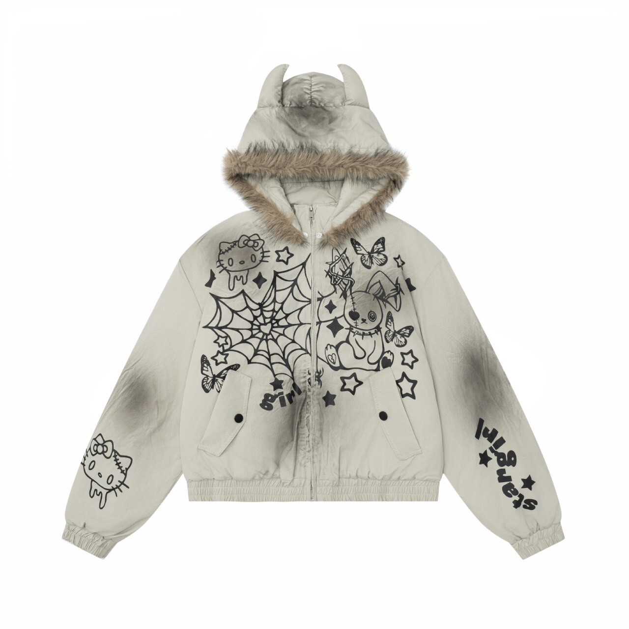 惡魔卡通連帽外套