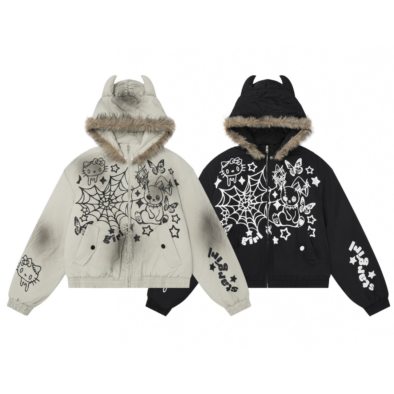 惡魔卡通連帽外套