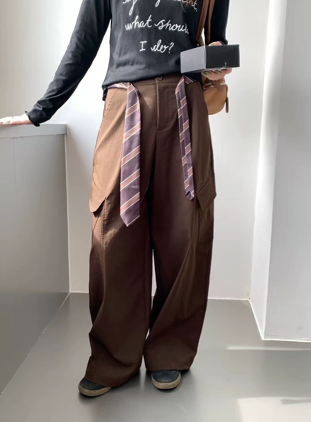 腰帶彎刀長褲 2282