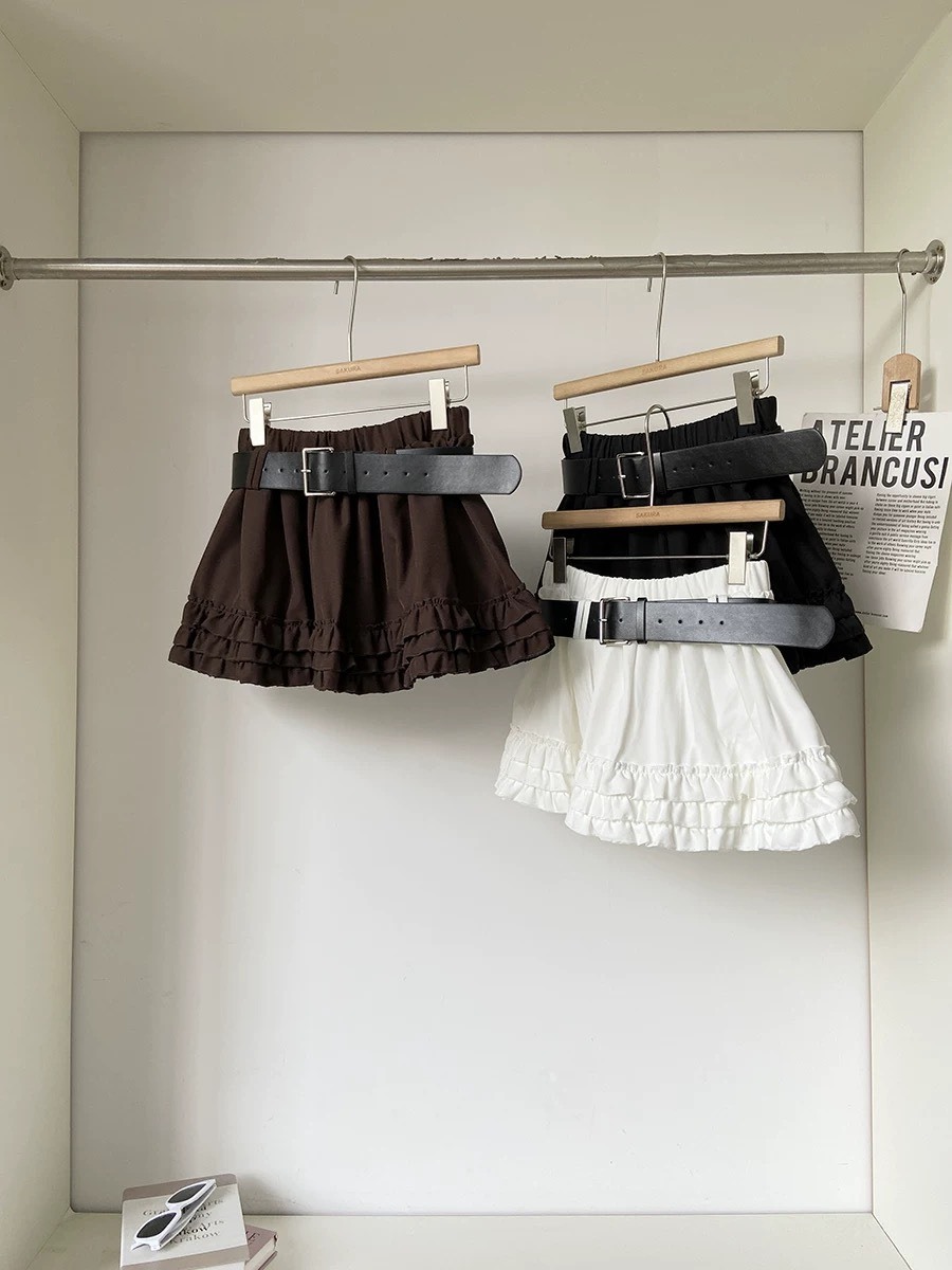 下擺荷葉短裙 61156