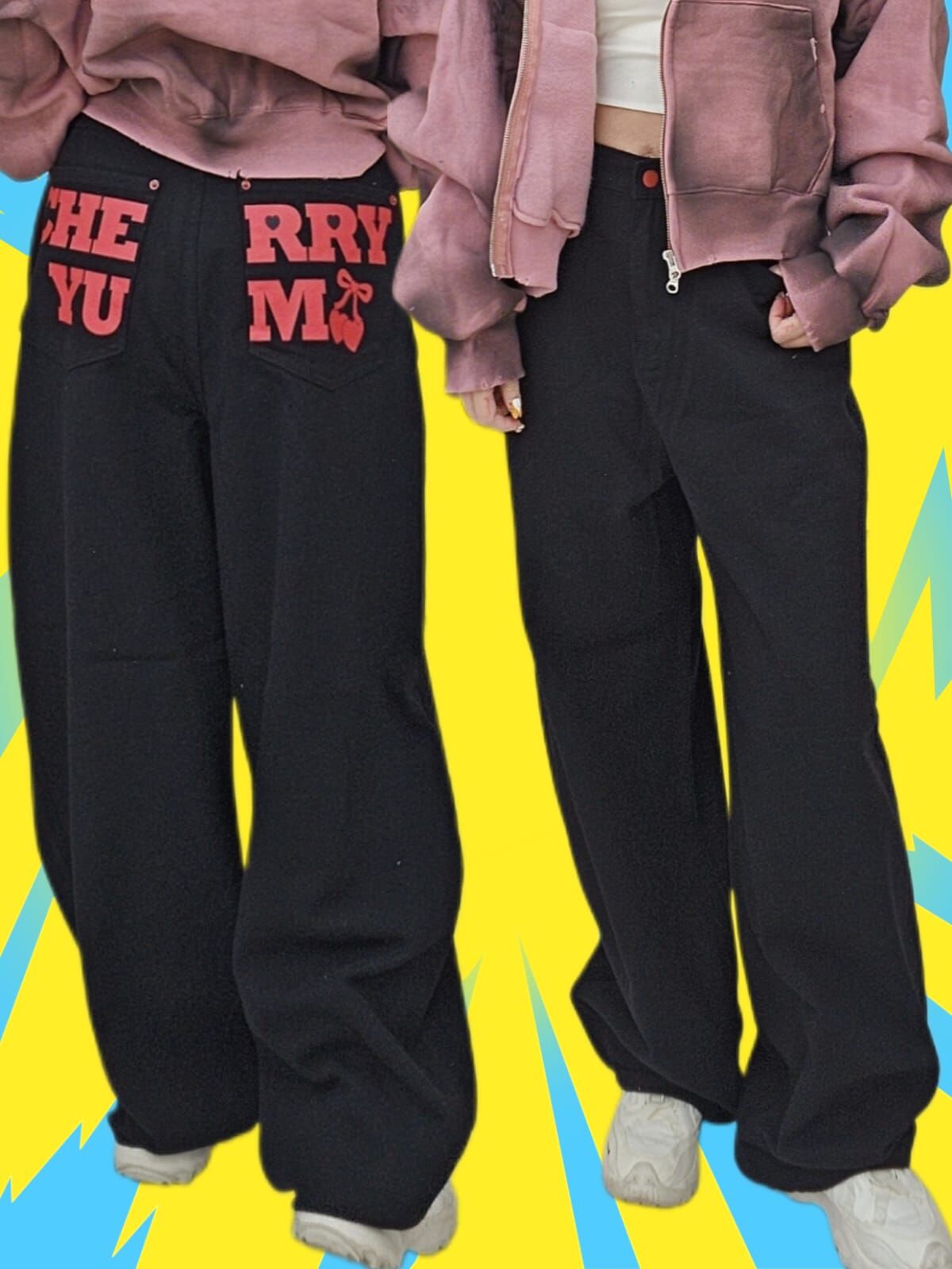 韓國 CHERRY闊身牛仔褲（K11 F184）