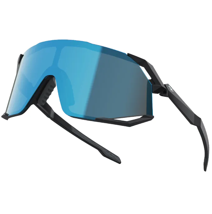 【720】Falcon運動太陽眼鏡(B431-BK/BU#消光黑/藍水銀片)#台灣製