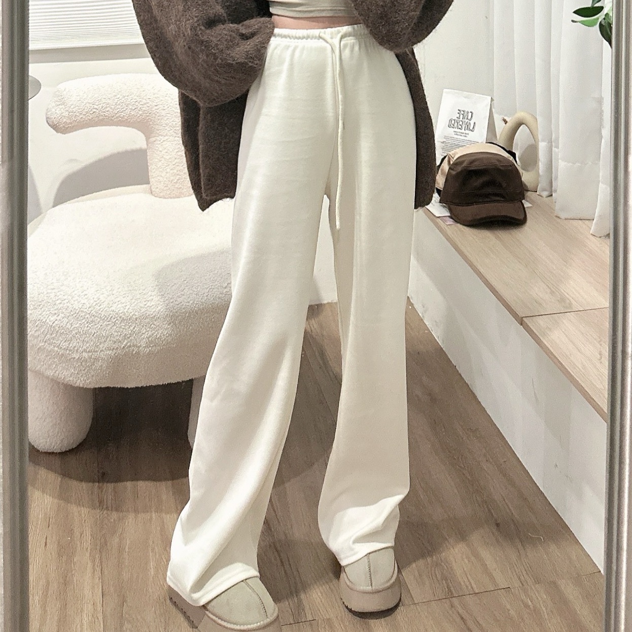 超舒服蜜桃絨寬褲/三色