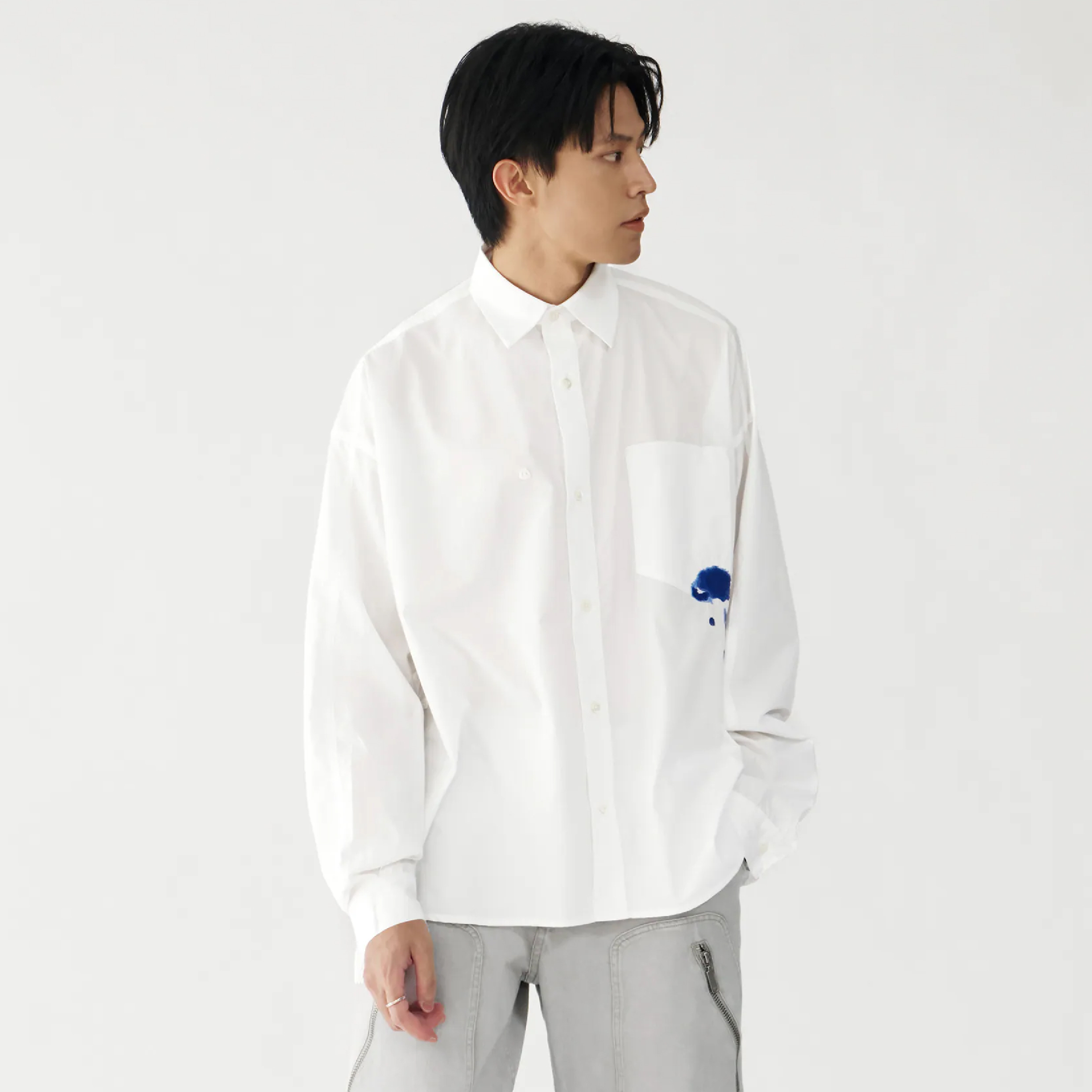 MELSIGN x plain-me Stain Trim Pocket Shirt
