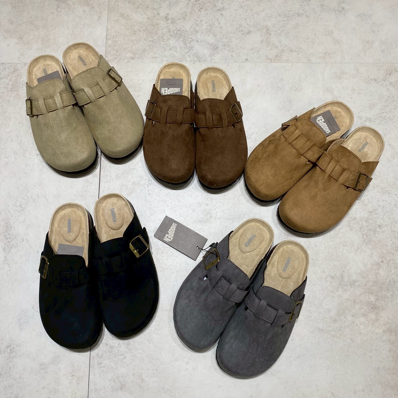 SHOOPEN 韓國麂皮穆勒拖鞋 HPCV4FA401