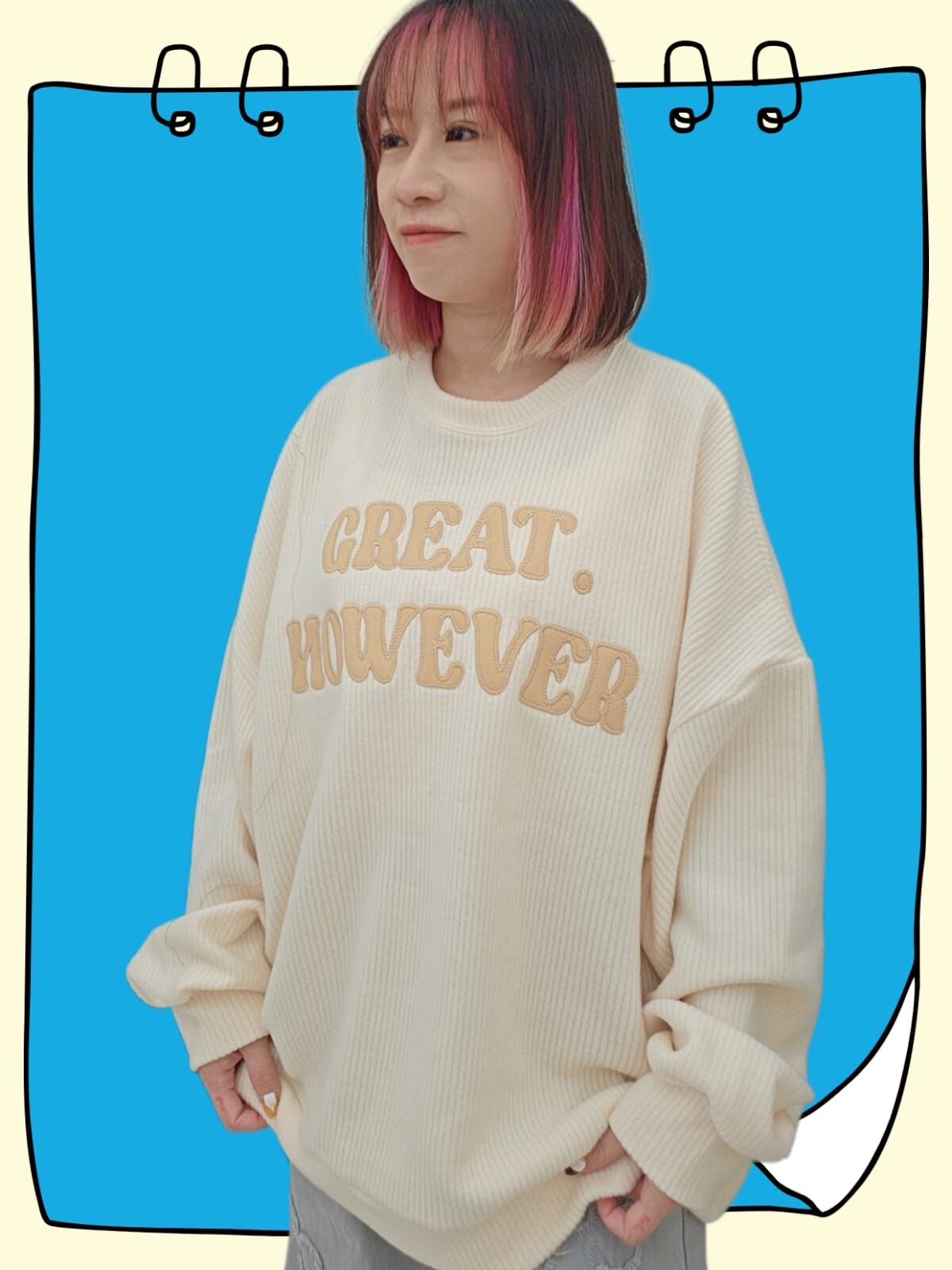 韓國 抓毛直間GREAT衛衣（K11 F202）