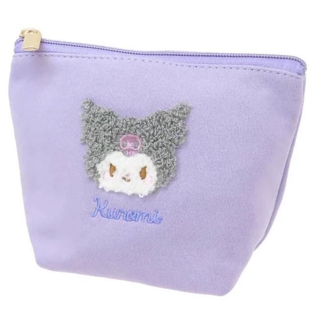 JP Kuromi 立體刺繡 pouch 紫 4023