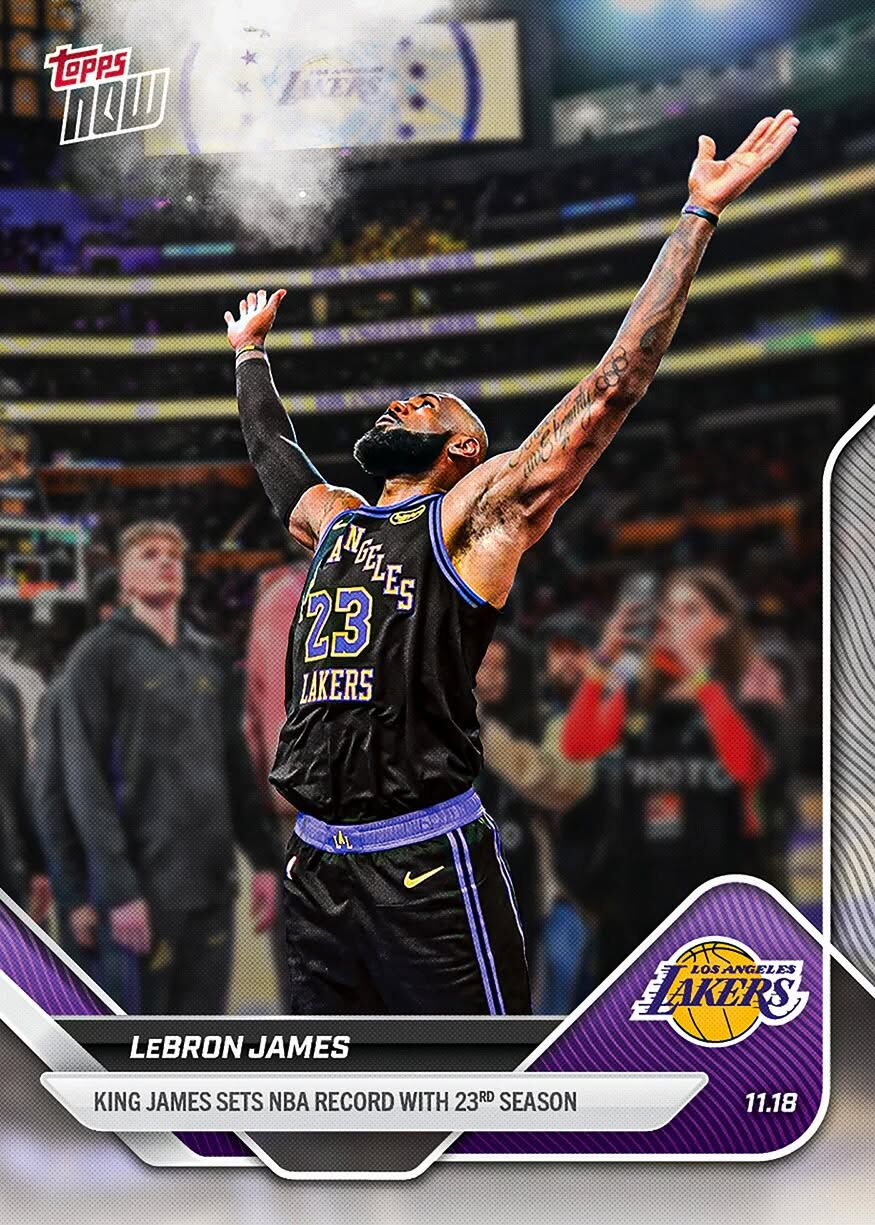 LeBron James - 2025-26 NBA Topps NOW® - Card 58 官方授權球員卡