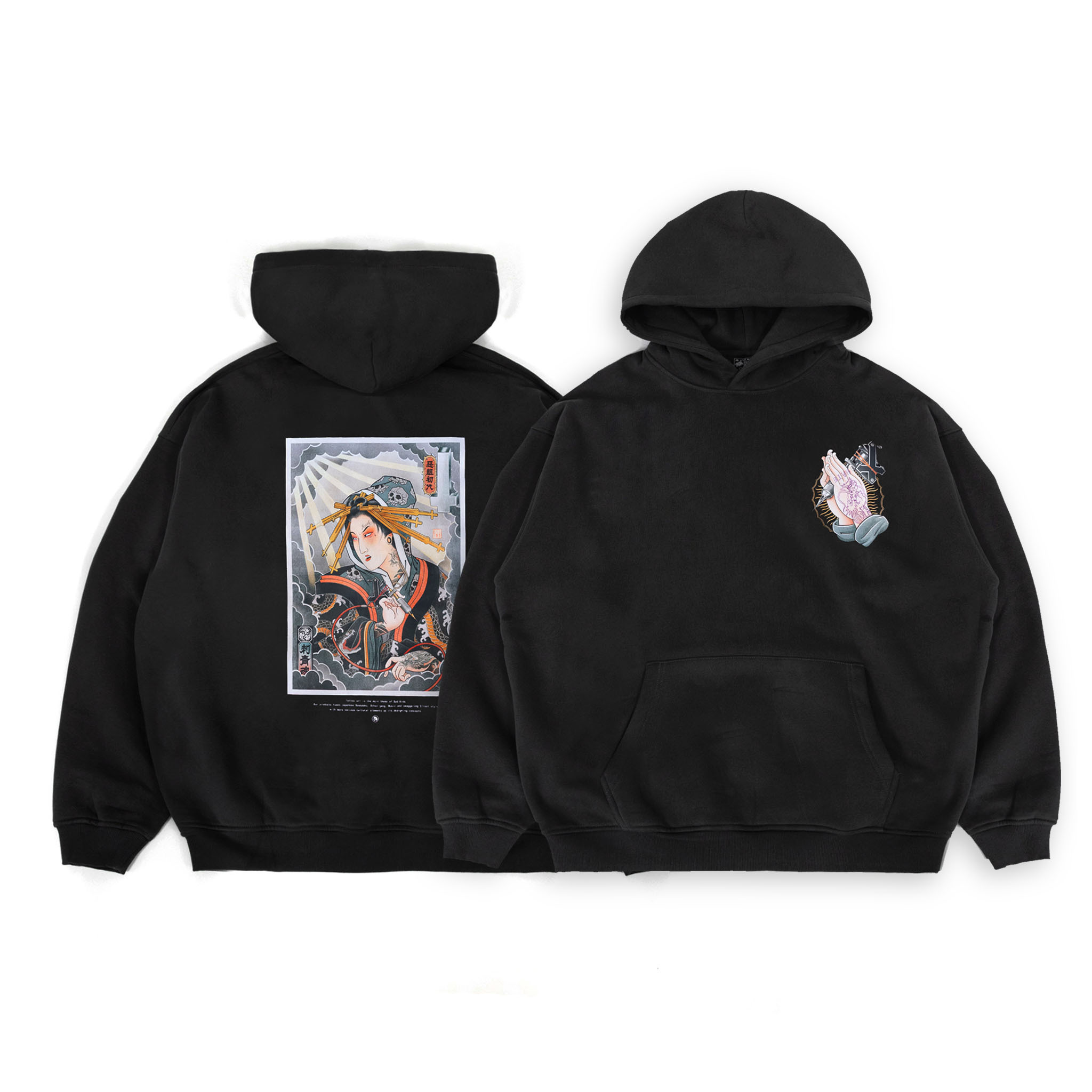 BAD KIDS 惡童 25A/W Ukiyo-e Tattoo Mary Hoodie (430g毛圈浮世繪聖母帽T)