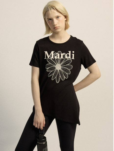 Mardi Mercredi  ACTIF 花花斜邊 T-Shirts（K11 MM216）