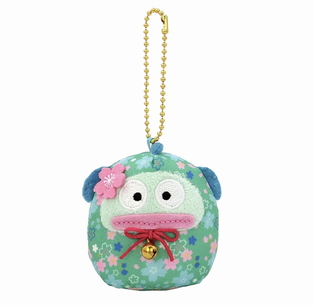 JP 水怪櫻花和布版達摩公仔吊飾 5384