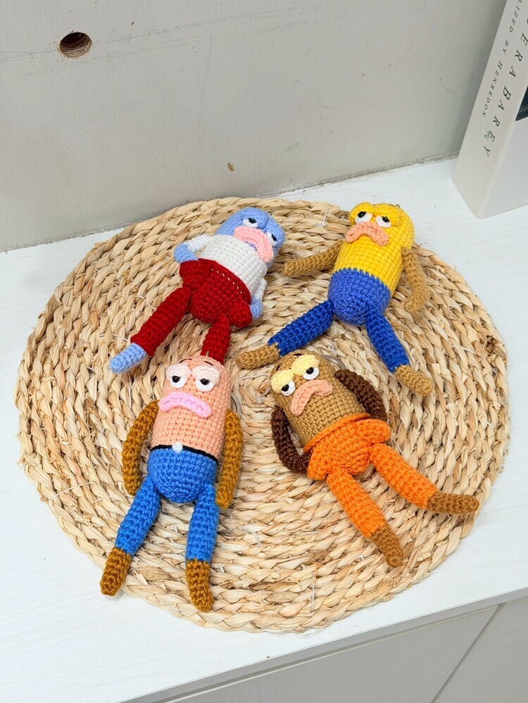 『粉色』瘦瘦比奇堡居民吊飾-3號(身體顏色為主)