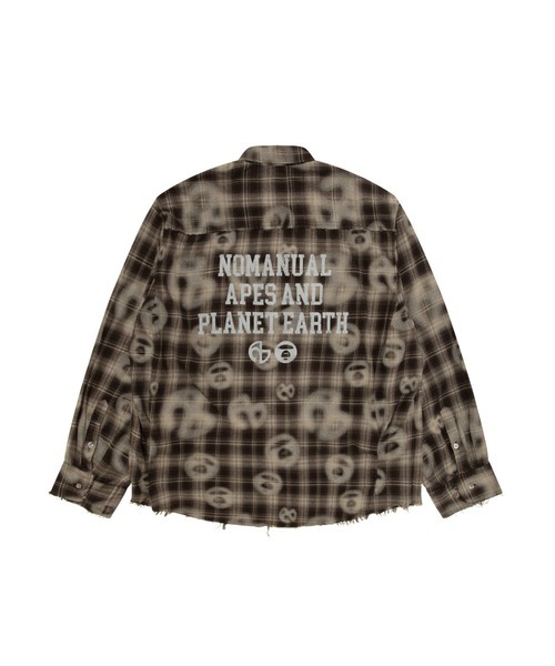 【AAPE】 AAPE X NOMANUAL PLAID SHIRT