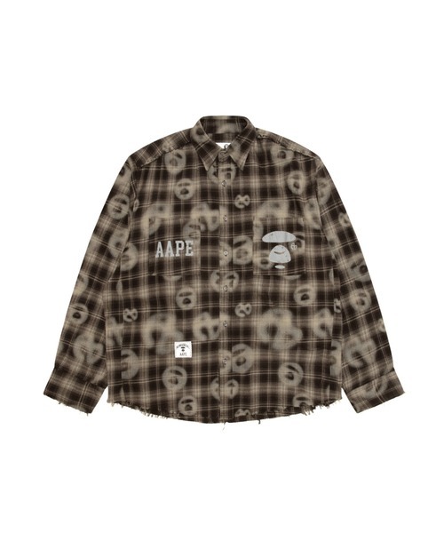 【AAPE】 AAPE X NOMANUAL PLAID SHIRT