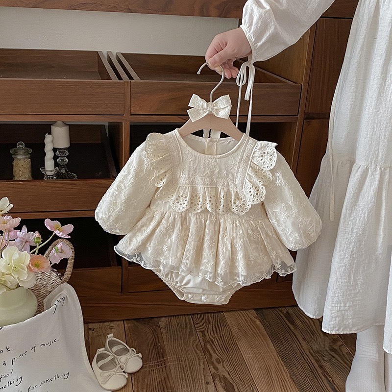 蕾絲公主風包屁裙｜含髮帶