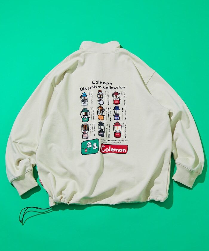 『代購商品』2025AW FREAK'S STORE Coleman x matsui 日本 插畫家 松井先生 Lantern Drawcord Half-Zip Sweatshirt 三方 聯名 別注款 露營燈 半拉鍊 衛衣 1021127000013