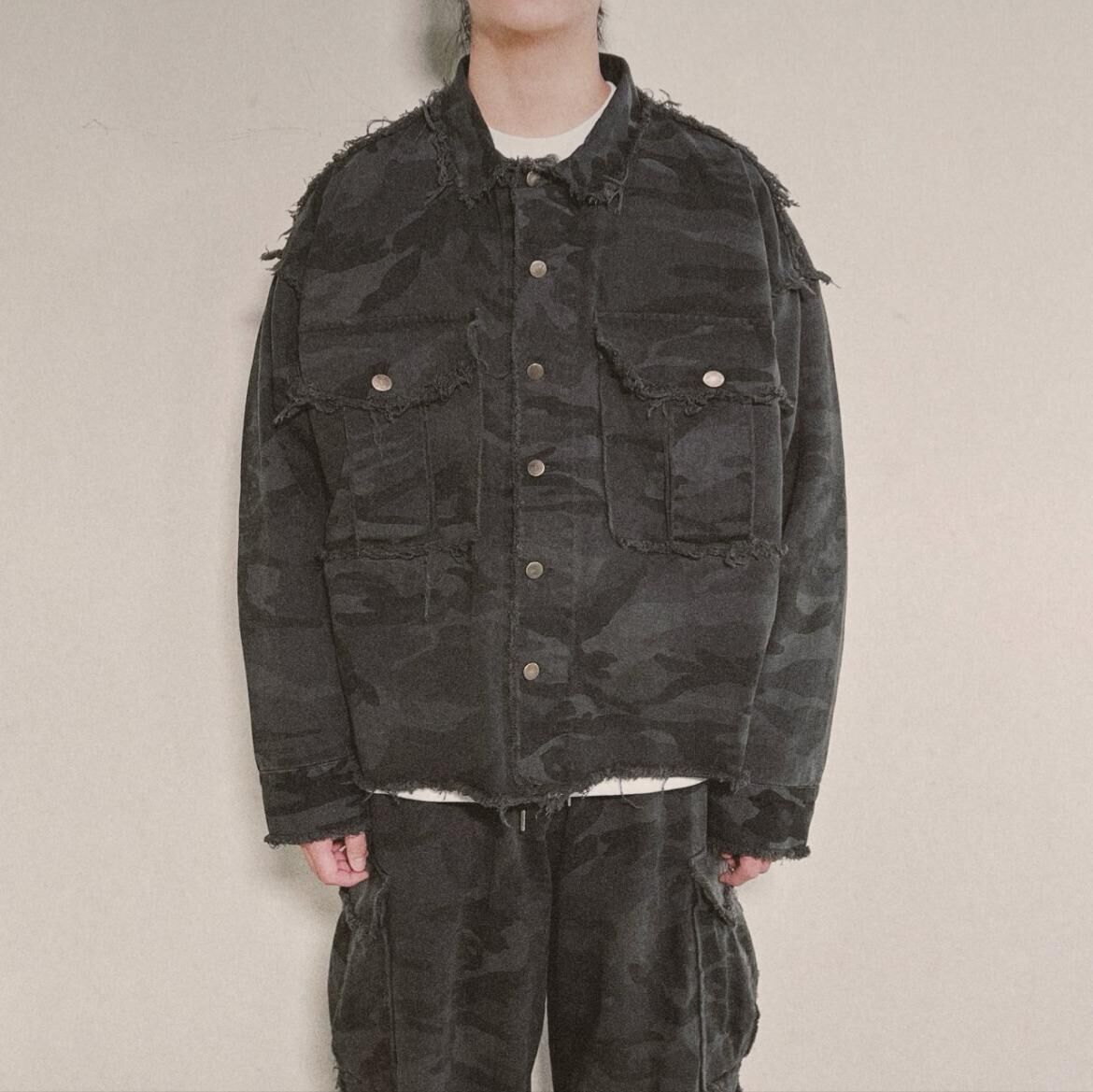 迷彩開胸外套 JK2717