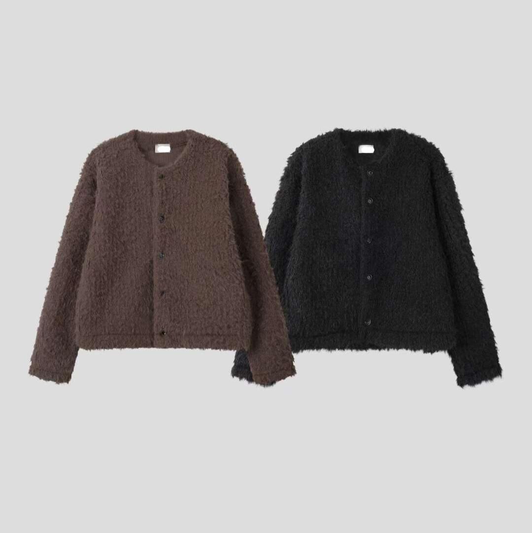 淨色開胸針織外套 JK2720