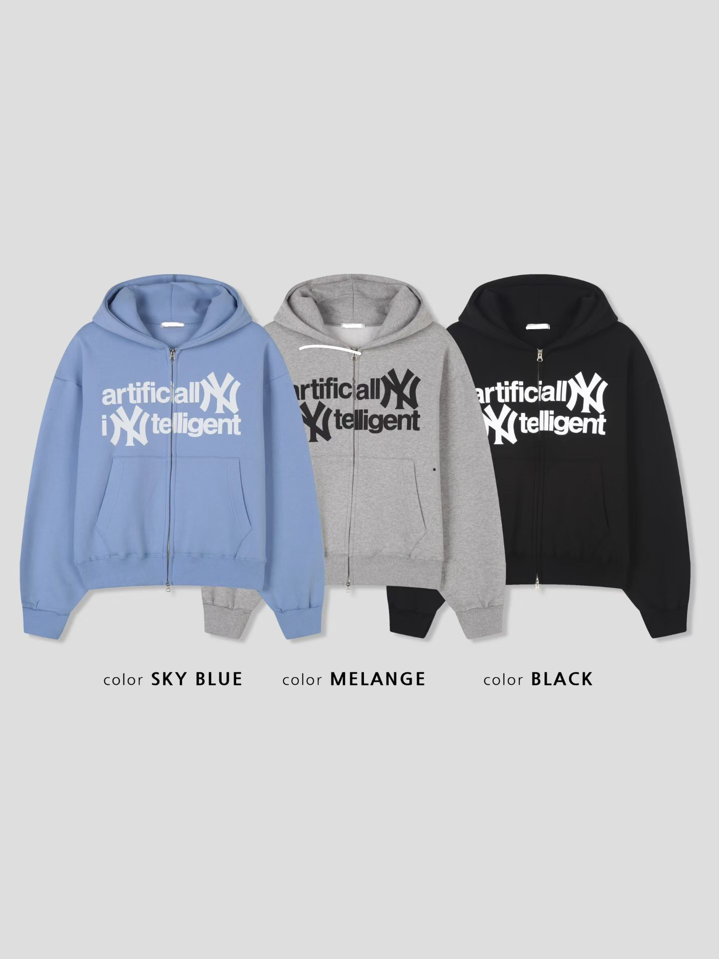 英文字連帽拉鍊外套(薄抓毛底) JK2724