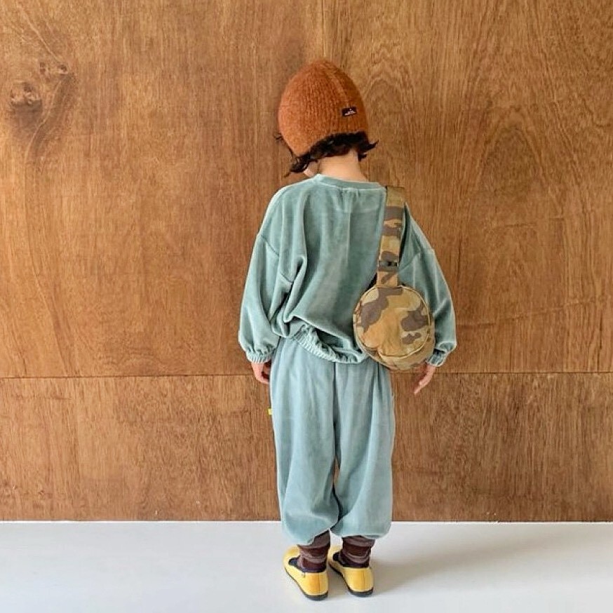 【現貨】120-130 GOU 薄荷色天鵝絨質感套裝