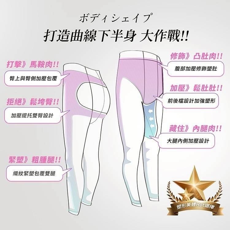 台灣製GIAT 骨盤校正醫美級九分塑整正位褲