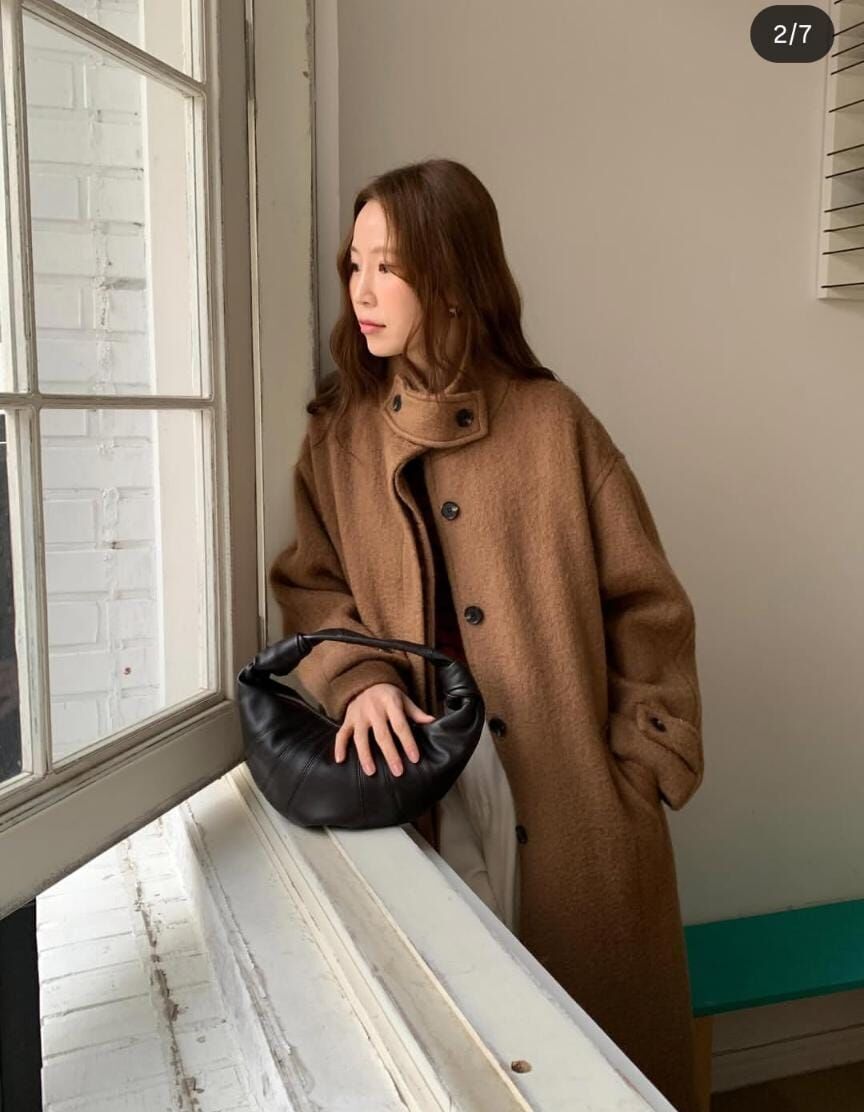 MN5230 50%馬海毛羊毛混紡長外套