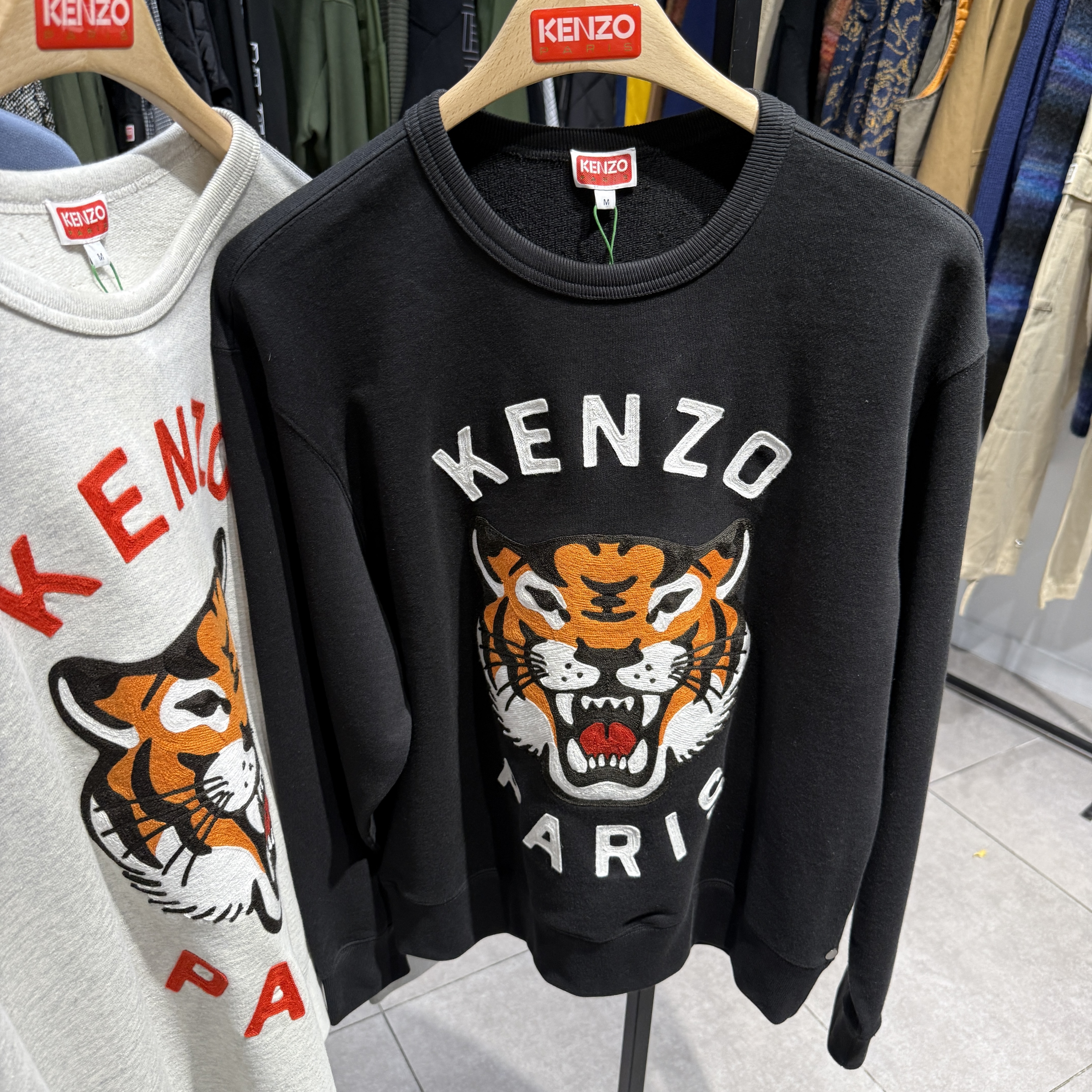 Kenzo MEN Iconic Tiger crew neck sweatshirt 3 colors