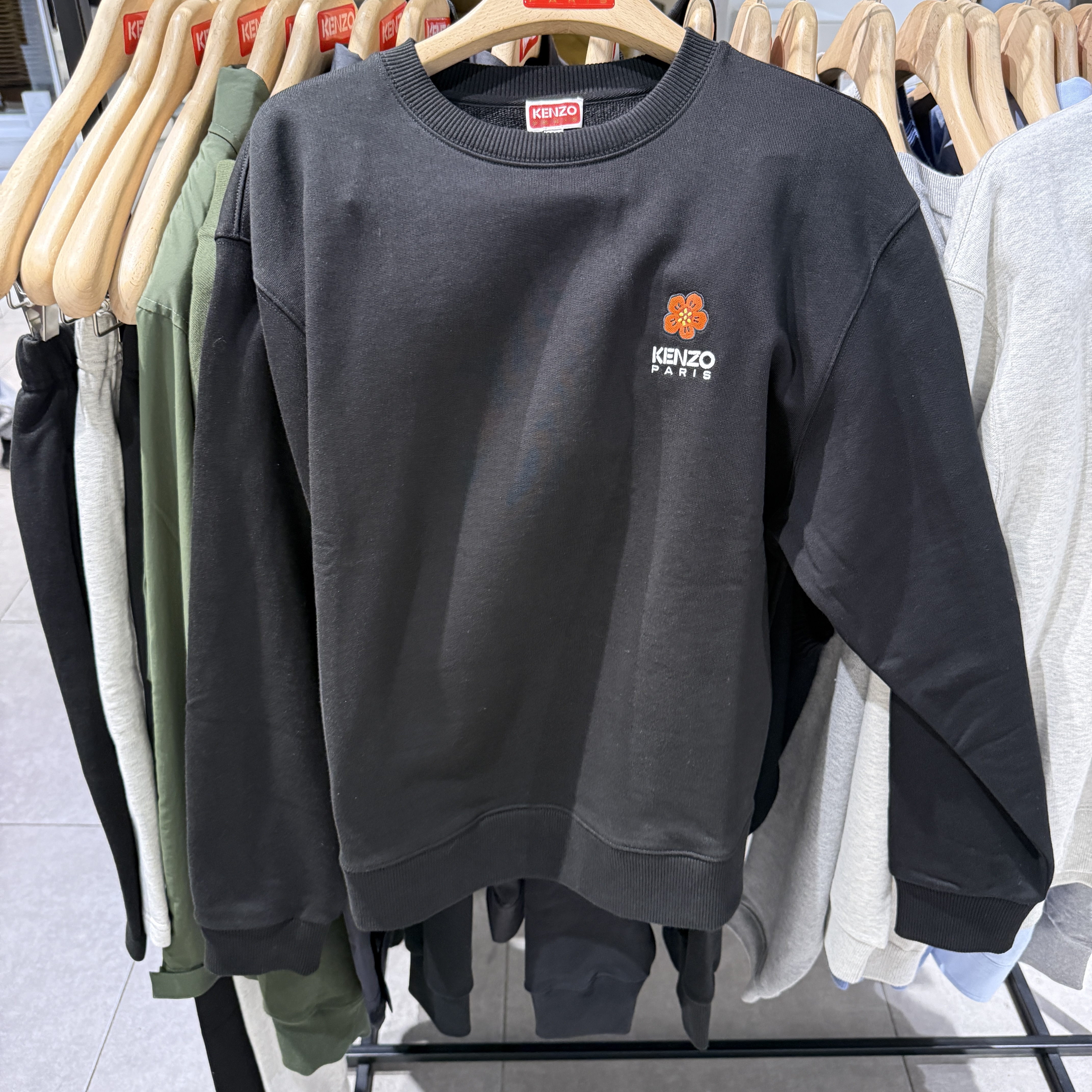 Kenzo MEN Small Flower crew neck sweatshirt 2colors