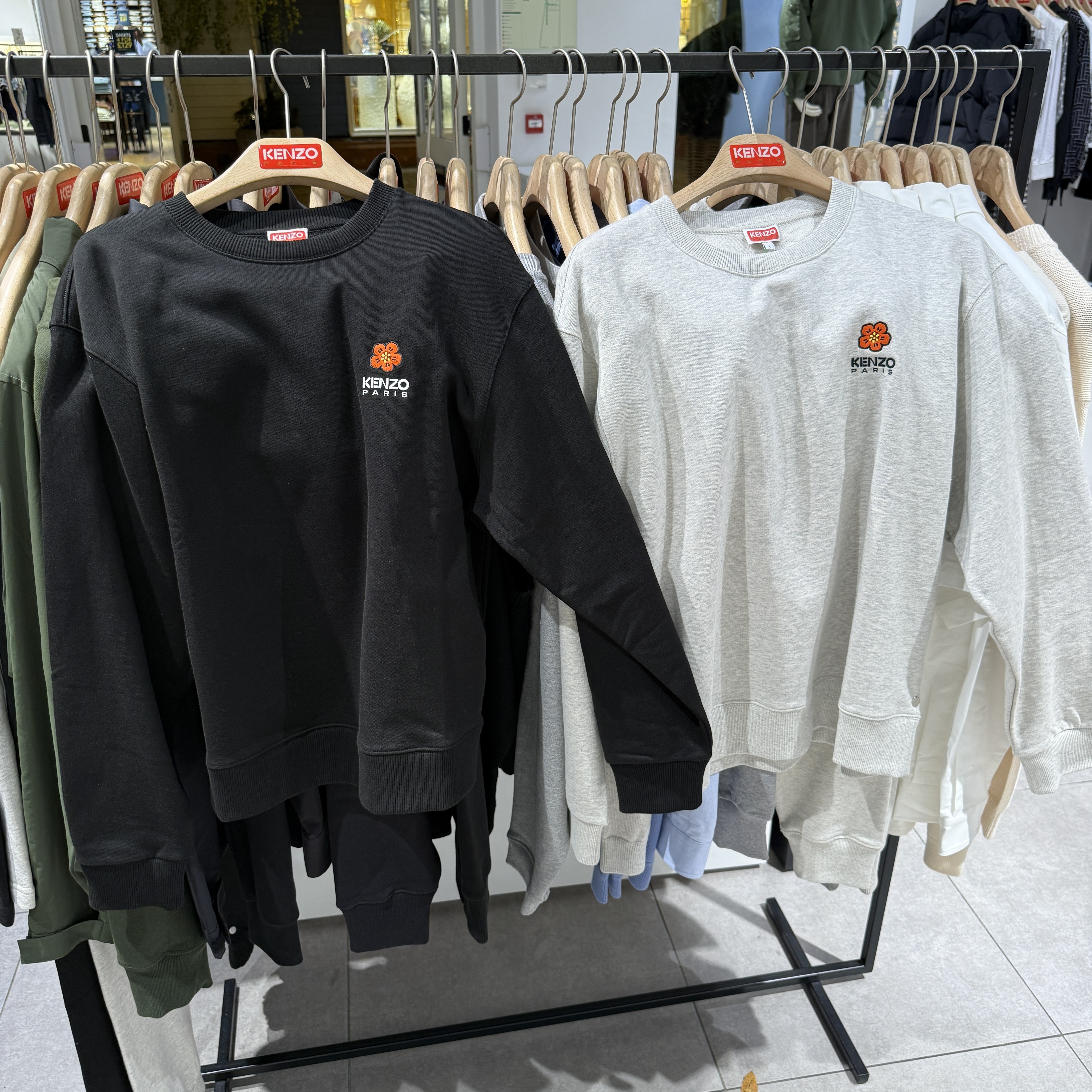 Kenzo MEN Small Flower crew neck sweatshirt 2colors