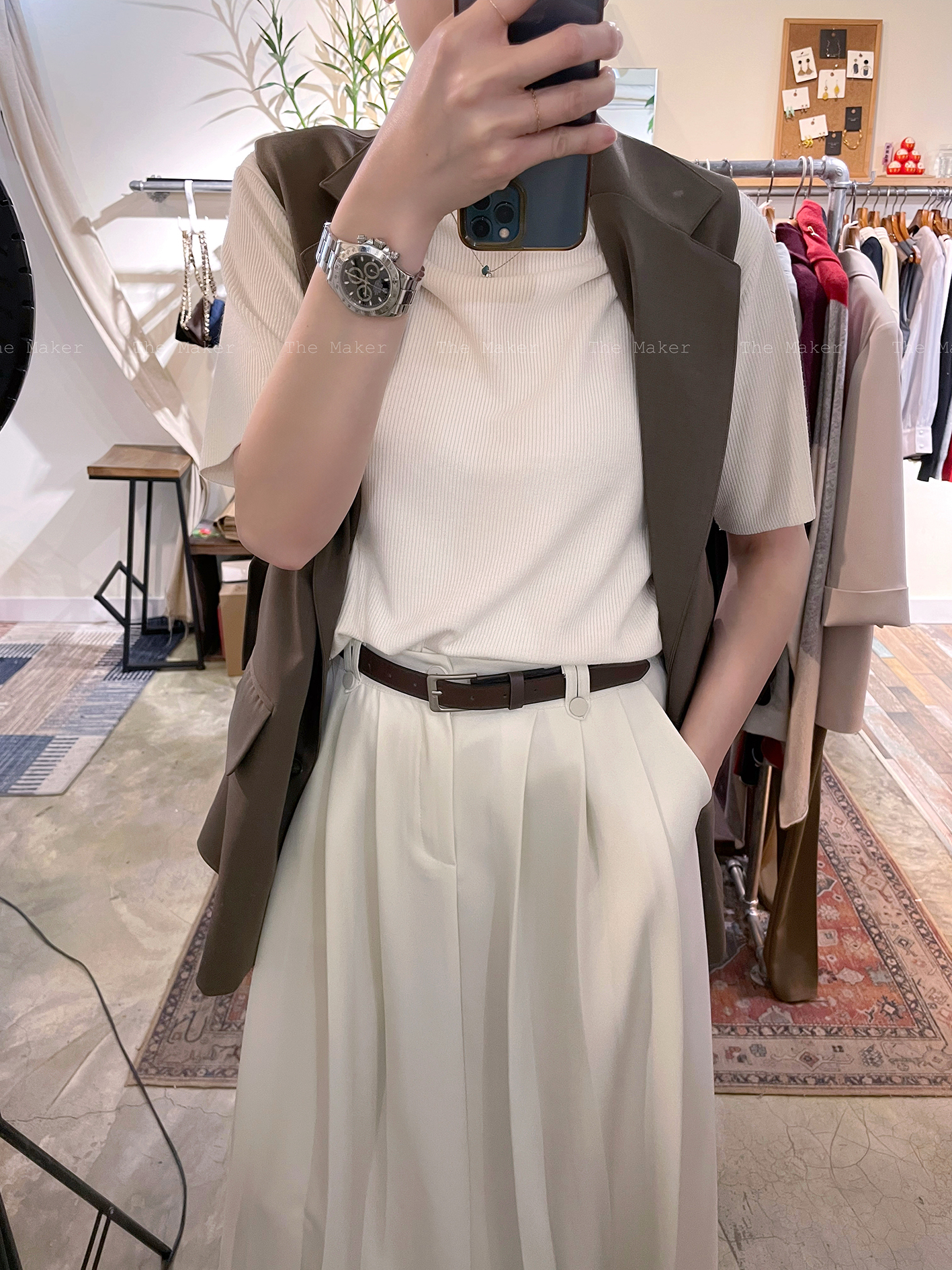 💛 連Belt百摺半截裙 💛