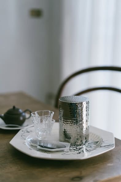 相澤工房AIZAWA日本製不鏽鋼錘目茶筒／茶則