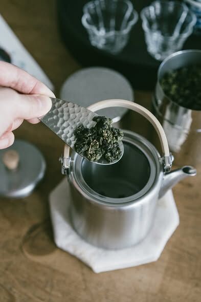 相澤工房AIZAWA日本製不鏽鋼錘目茶筒／茶則