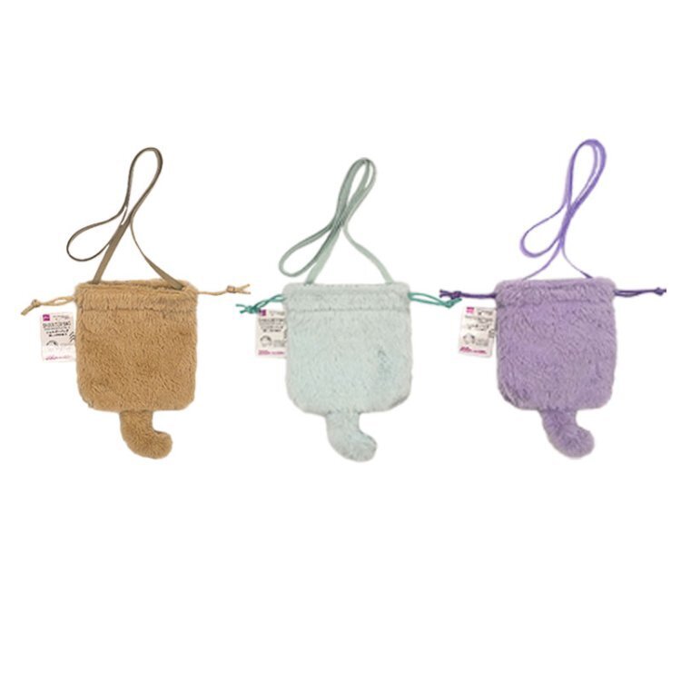 肩背束口包/貓尾 16×16×2.5cm