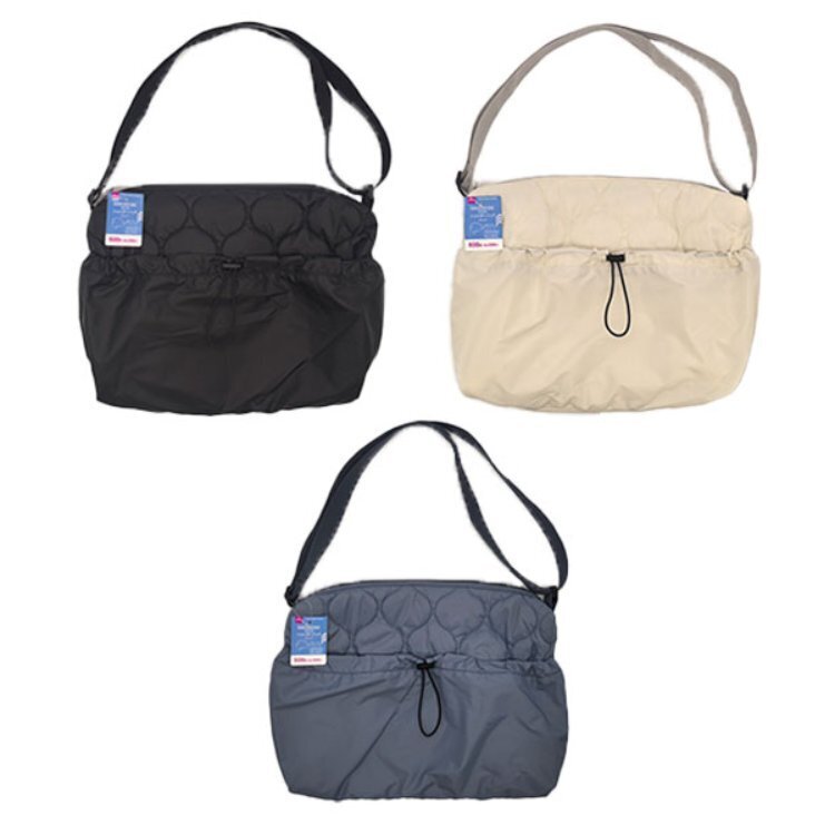 絎縫肩背包/34×6×24cm