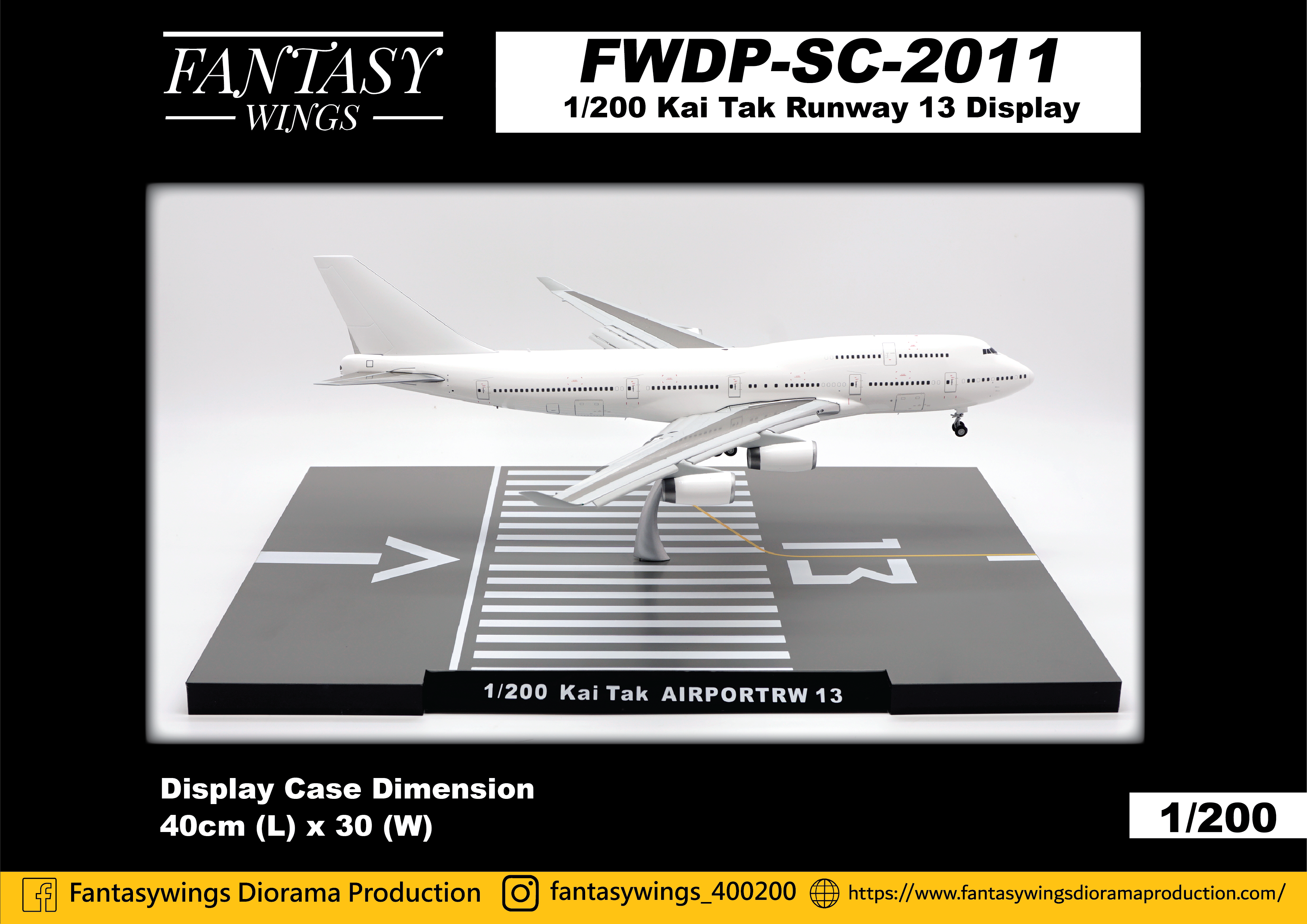 JC wings  1/200 香港啟德機場 13號跑道展示架