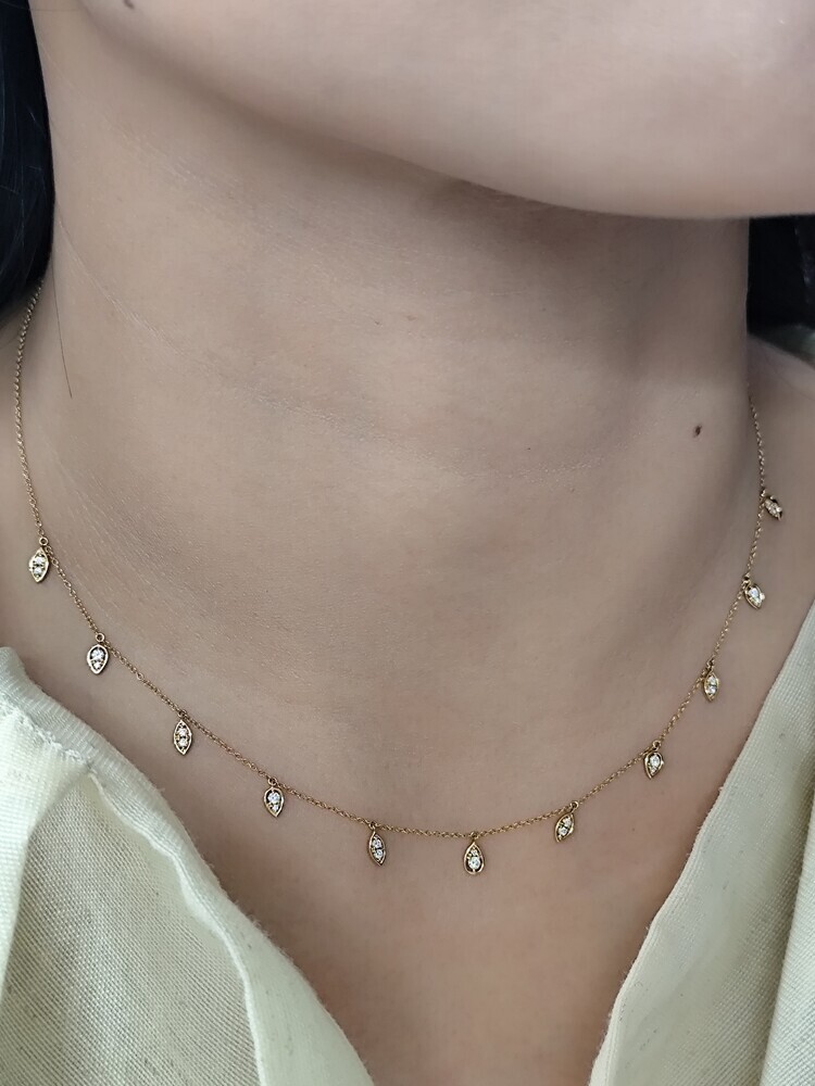 水滴鑽石頸鏈