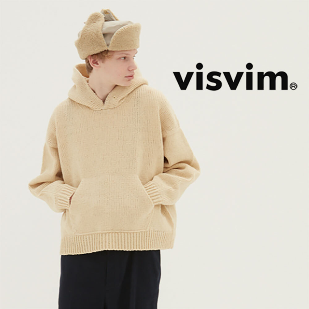 ON SALE: VISVIM AMPLUS SB (KNIT) HOODIE P.O - IVORY SIZE 4 PRE ORDER ITEM (預訂中)