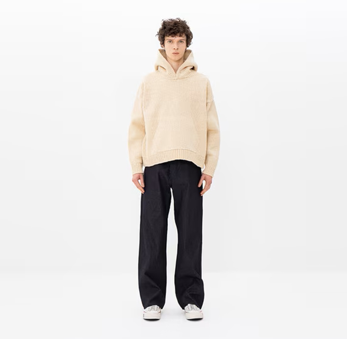 ON SALE: VISVIM AMPLUS SB (KNIT) HOODIE P.O - IVORY SIZE 4 PRE ORDER ITEM (預訂中)