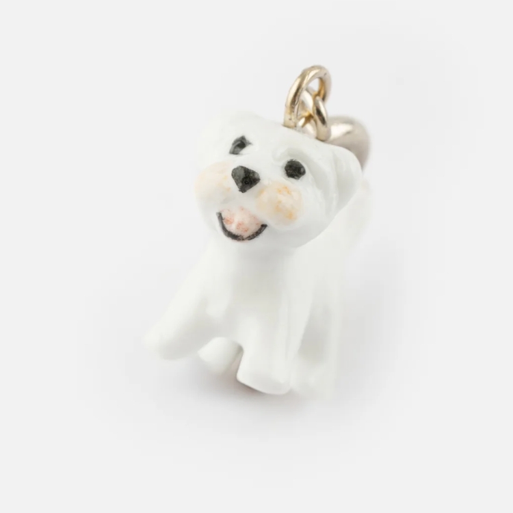 棉花狗瓷吊墜