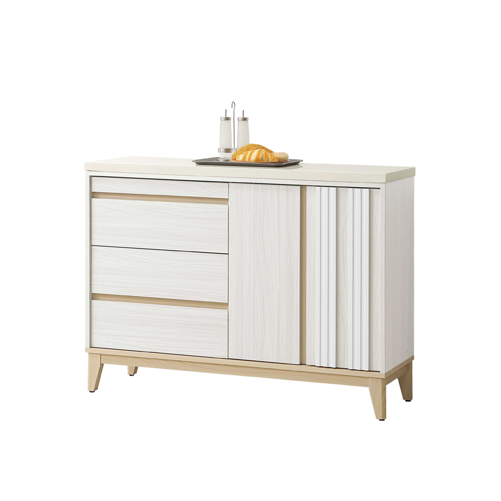 溫尼4尺石面收納餐櫃/碗盤櫃/置物矮櫃/電器櫃/玄關櫃(下座)