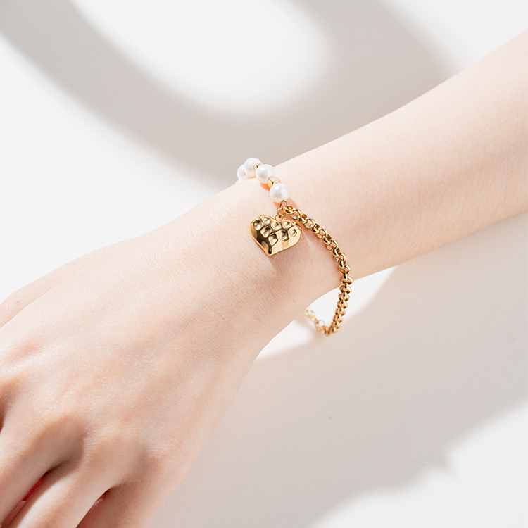 miramira心語｜戀愛心語珍珠手鍊C0972-金66953