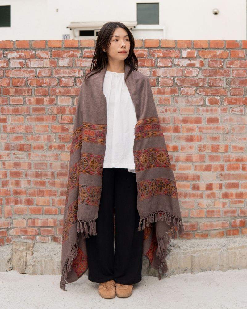 喜馬拉雅氂牛風格披毯 － 褐色